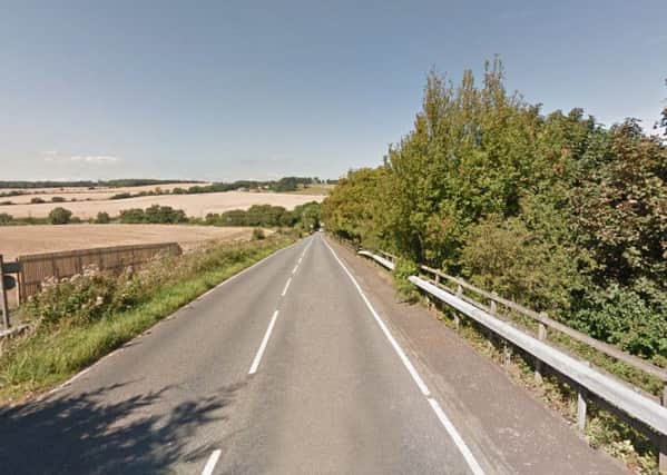 The back road out of Hillend was closed while police and ambulance servies dealt with the incident. Picture: Google