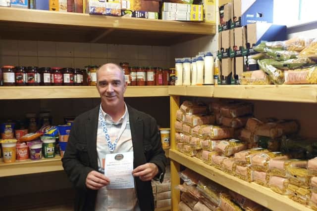 Billy Bain in the new pantry.