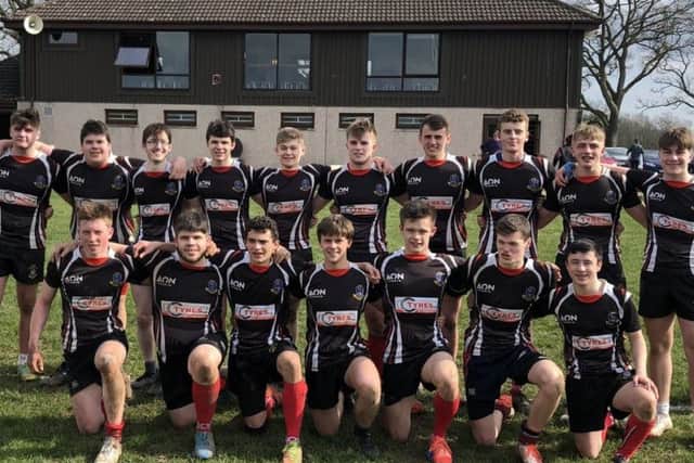 Stewartry Rugby Under 18s Glasgow West Bowl winners 2019