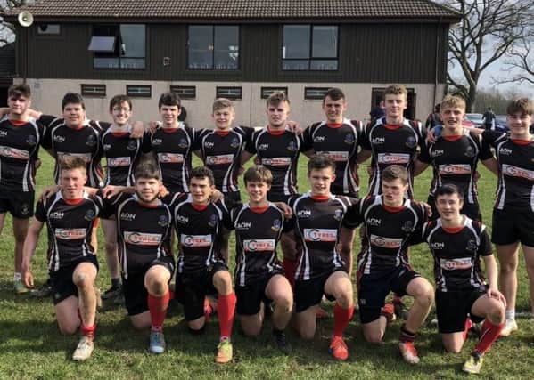 Stewartry Rugby Under 18s Glasgow West Bowl winners 2019