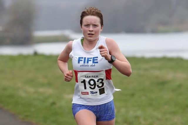 Annabel Simpson on her way to winning the Tay 10.