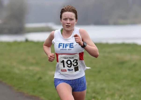 Annabel Simpson on her way to winning the Tay 10.