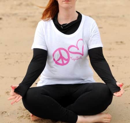 Cara practises on Burntisland beach. Pics by Fife Press Agency