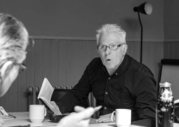 John Mc Ardle in rehearsals for The Red Lion  (Pic: Infinite Blue Design)