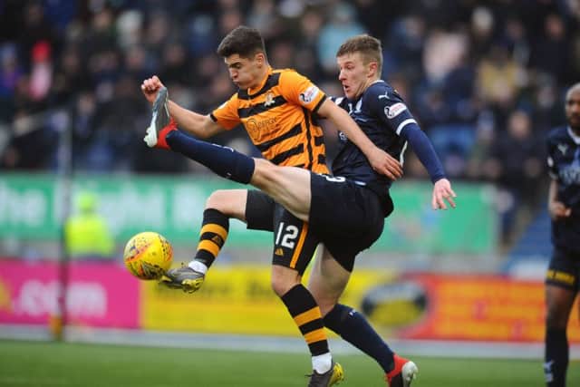Young forward on loan from Celtic at Alloa. Yet to get off the mark for The Wasps, but performances at Celtic and Dumbarton have proved he has a high potential rate and is definitely one for the future.