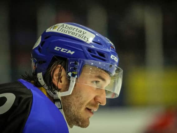 Fife Flyers forward Chase Schaber hopes to recover from injury to make a return to the team next season . Pic: Jillian McFarlane