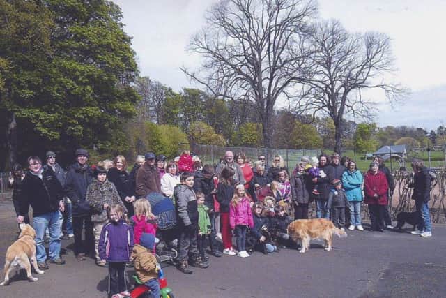 Torbain Parish Junior Church and friends gathered for a sponsored walk around Ravenscraig Park in 2012.