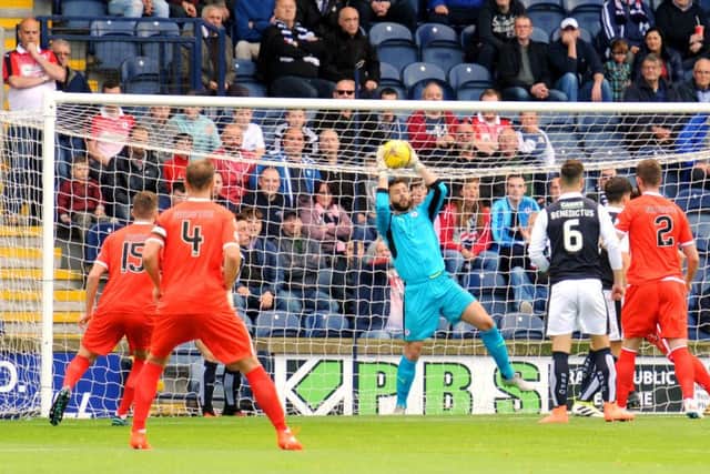Signed after joining on loan from Aberdeen the season before, 'keeper Lennox made 16 appearances during 2017-18 before leaving for Partick Thistle last June (Fife Photo Agency)