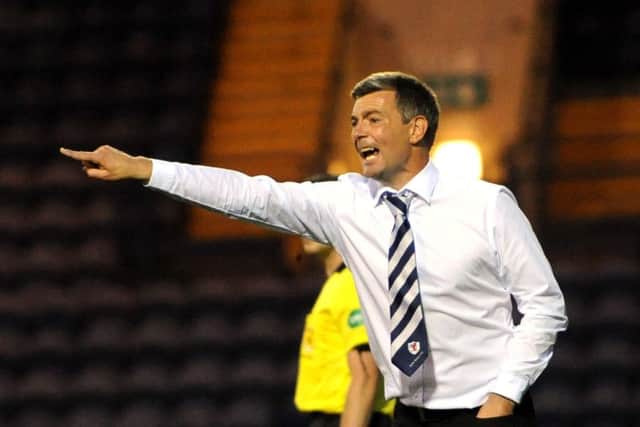 Stark's Park - Kirkcaldy - Fife - Raith v Aberdeen Colts -Manager  Barry Smith - credit- Fife Photo Agency