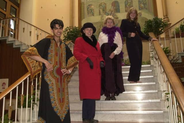 2003 - Kirkcaldy Town Square 50th anniversary celebrations. Fashion show by Fife College students (Pic: Bob Mackie, Fife Free Press)