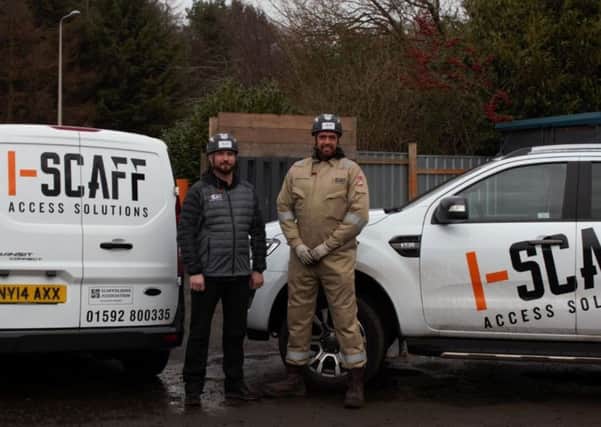 From left: Ross Brown and David Campbell who own I-scaff Access Solutions.
