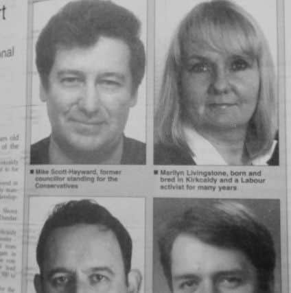 Kirkcaldy candidates for elections to the first Scottish Parliament in 1999