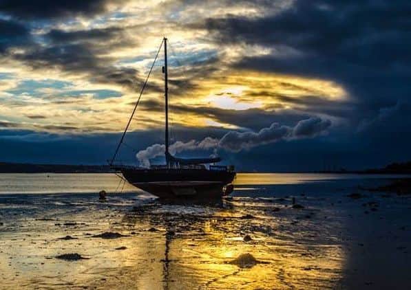 Limekilns sunset. Pic: Steve Michael
