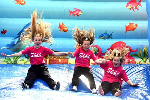 Slides for youngsters are just one of the attractions at the event. Pic: Fife Photo Agency -