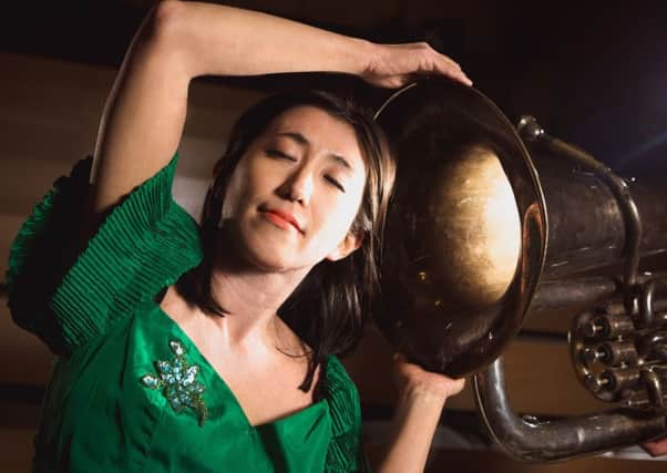 One of the performers in Sound Symphony is Shiori Usui who plays
the marimba, percussion and sings. Pic: Eoin Carey.
