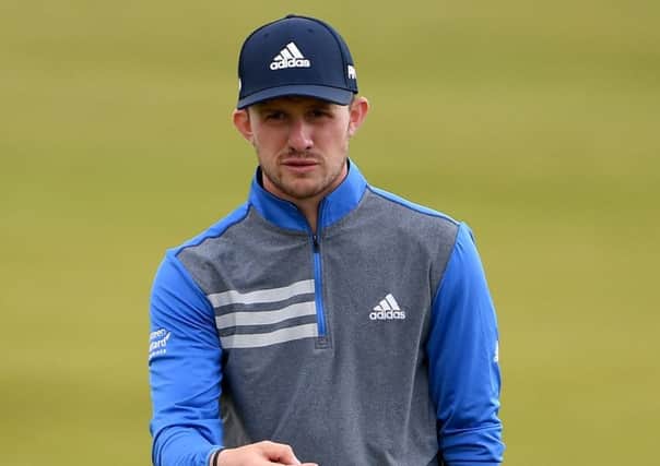 Connor Syme  in action during the second round of the Betfred British Masters at Hillside Golf Club  in Southport. (Photo by Ross Kinnaird/Getty Images).