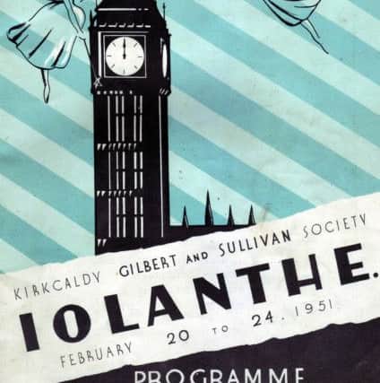 Cover of the programme for KGASS's production of 'Iolanthe' in 1951.