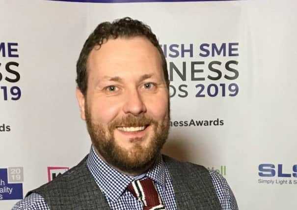 Fraser Rolley from Greens chain of stores named Team of the Year at the 2019  Scottish SME Business Awards.