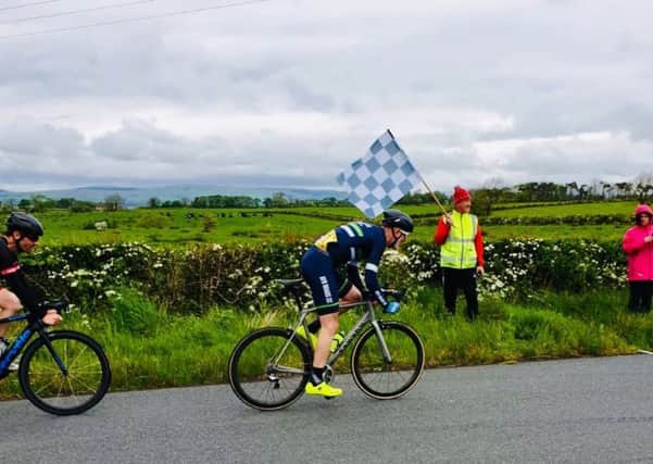 Graham McLeod wins the sprint to take the Ayrshire APR win.
