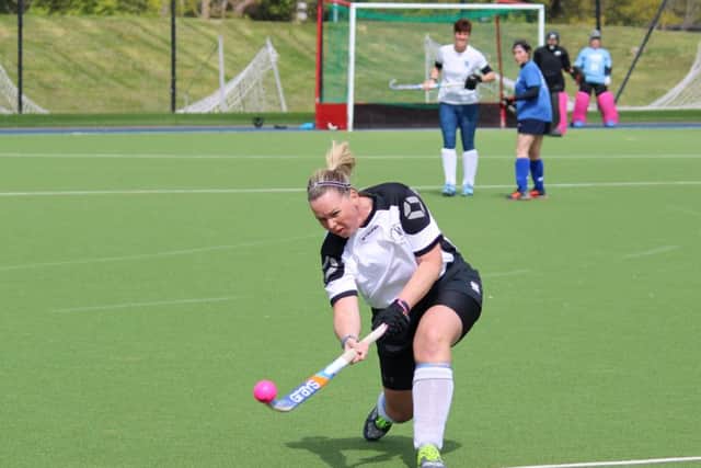 Jen Callaghan in training for the European Hockey Masters Championships. (Pic by Allana Willox)