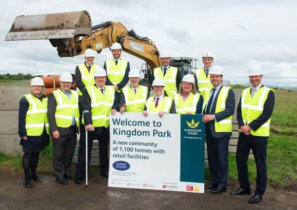 Kingdom Park, Kirkcaldy - works starts on 1000 homes next to A92. Representatives from Murray Estates were joined by Scottish Government housing minister Kevin Stewart MSP, David Torrance MSP and local councillors.