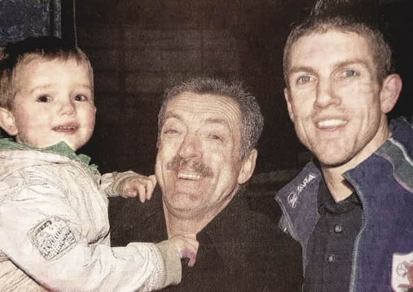 Raith Rovers Steven Hislop (right) is pictured with his dad, and former Rovers player, John, and his son Ben after he joined the Stark's Park side in 2007.