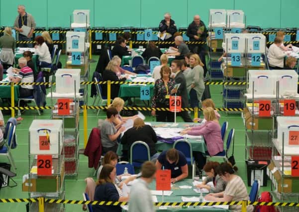 Fife EU election  count (Pic: Andrew Beveridge)