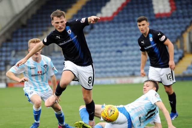 Regan Hendry in action for Raith Rovers against Stranraer last season (Pic: Fife Photo Agency)