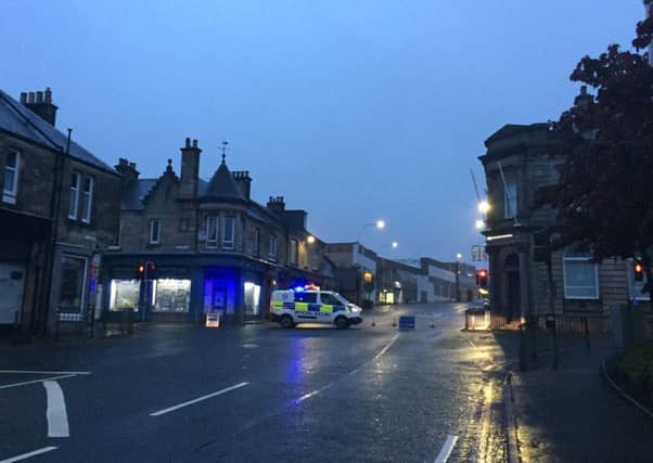 St Clair Street was blocked off near Loughborough Road after a car went throughCocoon Beauty Bar's window.
Picture: Sheona Small