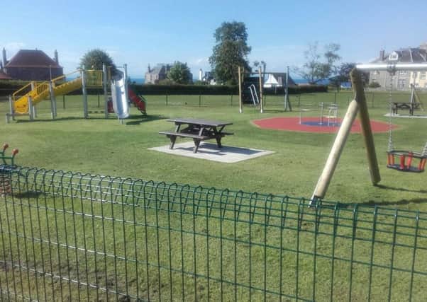The new play park in Lundin Links.