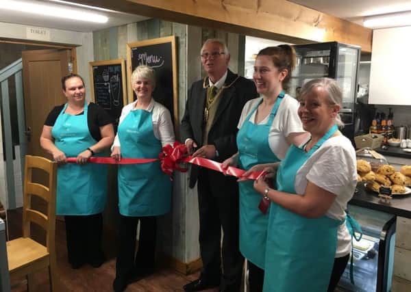 Provost Jim Leishman officially opened the cafe.