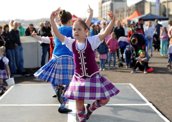 If its wet tomorrow the Highland Dancers will perform inside The Mercat. Pic  credit- Fife Photo Agency