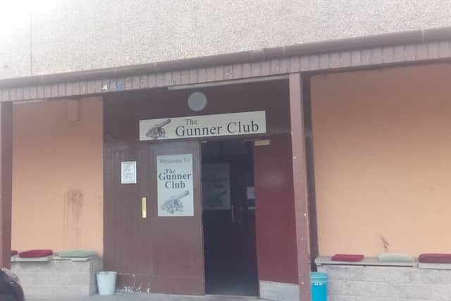 The entrance to the Gunner Club