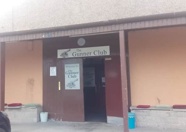 The entrance to the Gunner Club.