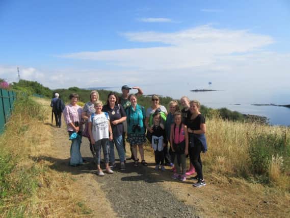 Locals taking part in the Coastal Path Walk with Ronnie Mackie during the first Kirkcaldy Walking Festival