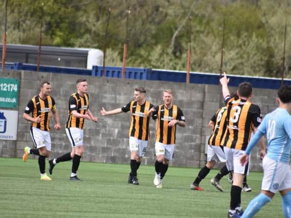 The Methil men will be reaching for the play-offs, or even better, when the new season starts.
Pic Kenny Mackay.