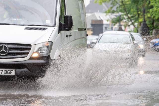 A flood warning is in place