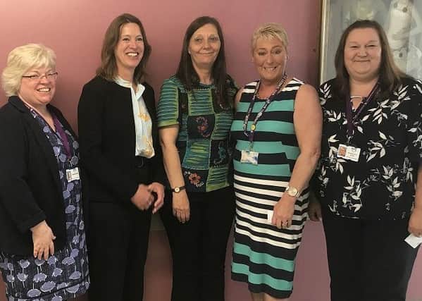 Health officials at the launch of the new forensic suite at Queen Margaret Hospital, Dunfermline, for victims of rape and saexual abuse