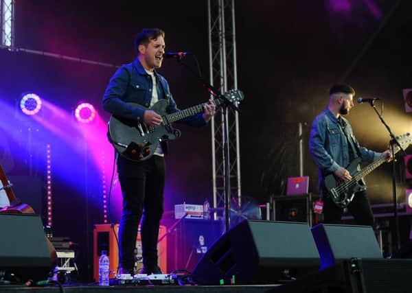Stevie McCrorie on stage (Pic: Michael Gillen)
