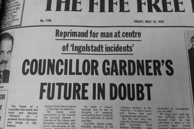 1979 - the 'Ingolstadt Incidents'  made the front page of the Fife Free Press