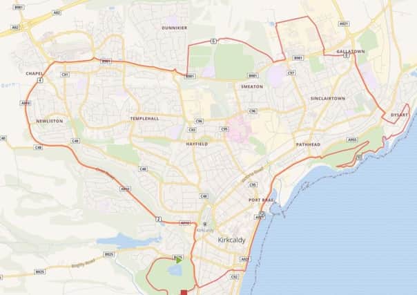 Kirkcaldy Parks Half Marathon 2019 - route map