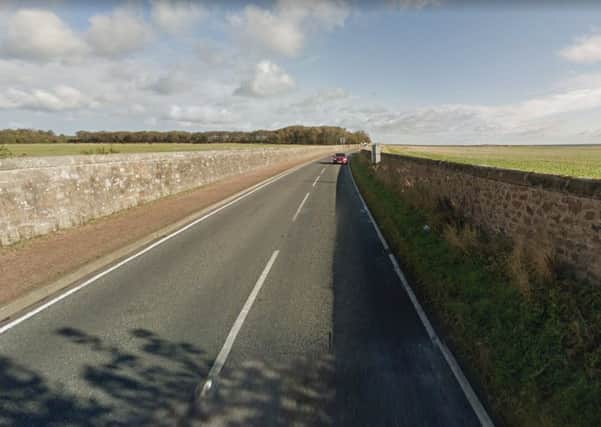 The A917 was closed while emergency services were on the scene. Picture: Google.