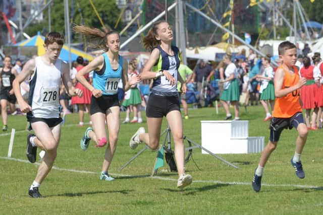 The day saw competitors take part in running,  Highland dancing, cycling and heavy events. Pic: George McLuskie.