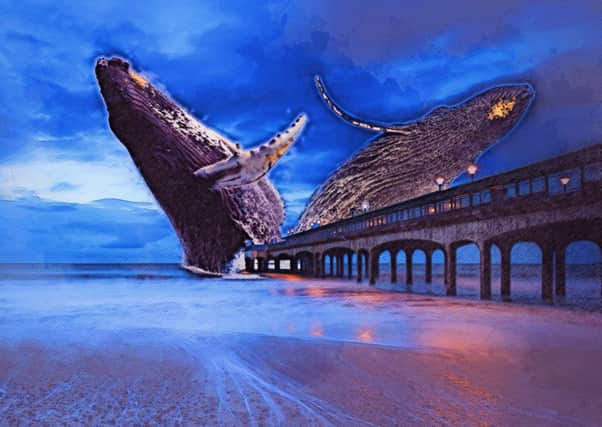 An artists impression of the proposed Leven whale sculpture and pier project.