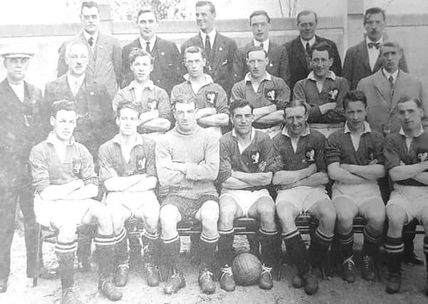 Raith Rovers on tour in Copenhagen in 1922. Hall of Fame inductee 2019 Dave Morris is on the extreme left in the front row.