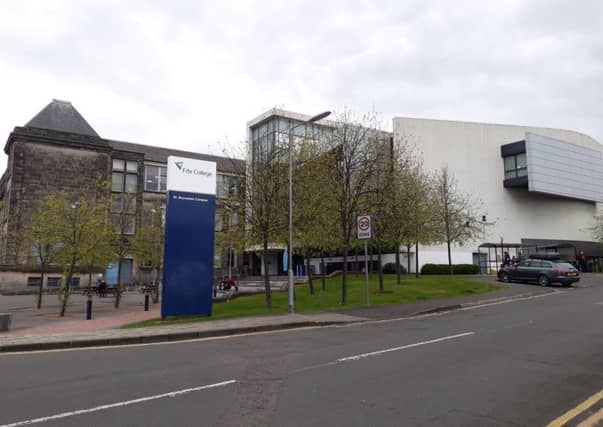 Drynan threatened the Fife College student.