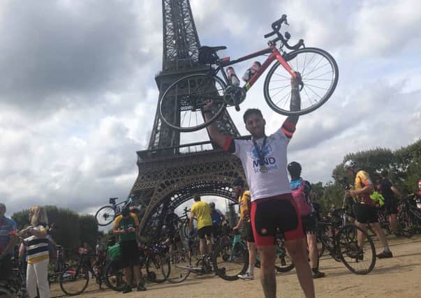 Gennaro Barbato completes his 300 mile cycle from London to Paris