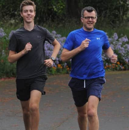 Craig and Ben have completed 150 parkruns in Kirkcaldy between them. Pic: George Mcluskie.