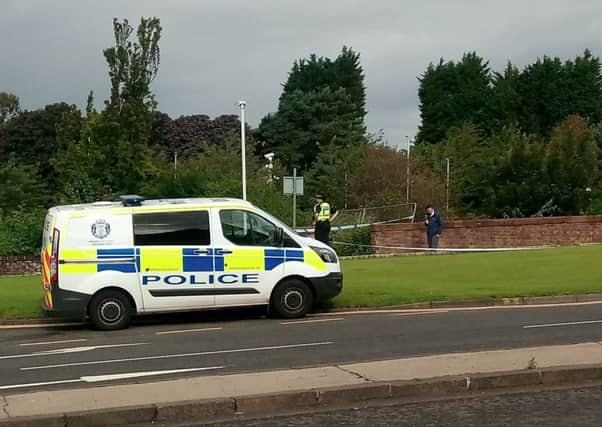 Police were on site this morning.