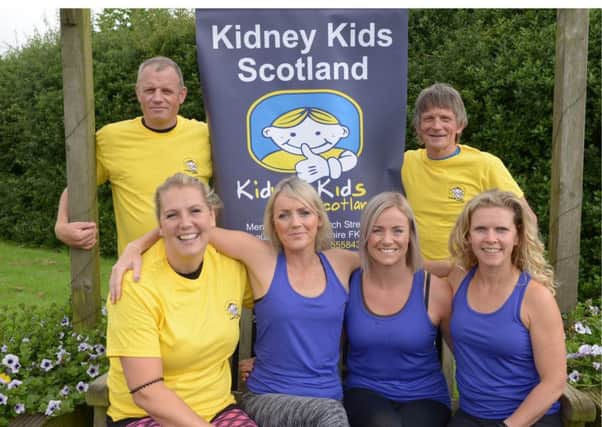 Some of the runners from Auchtertool: Liam Stewart and Mike Smart; Val Bruce, Rebecca Simpson, Jill Hamilton and Jo Mitchell. Pic: George McLuskie.